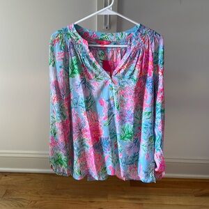 NWT Lilly Pulitzer Elsa Top Celestial Blue Cay to My Heart Size Medium